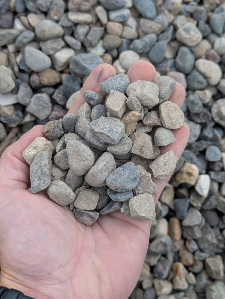 Washed Drain Rock - 3/4" — Up close