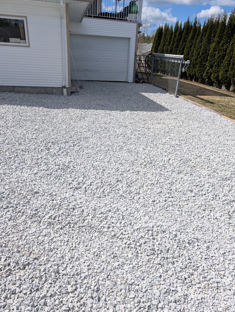 Limestone Landscape Rock 7/8" — Finished on a project